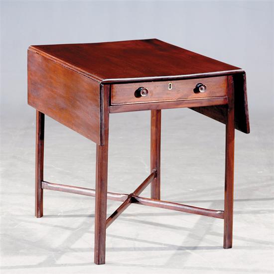 Appraisal: George III style mahogany Pembroke table late th century rectangular