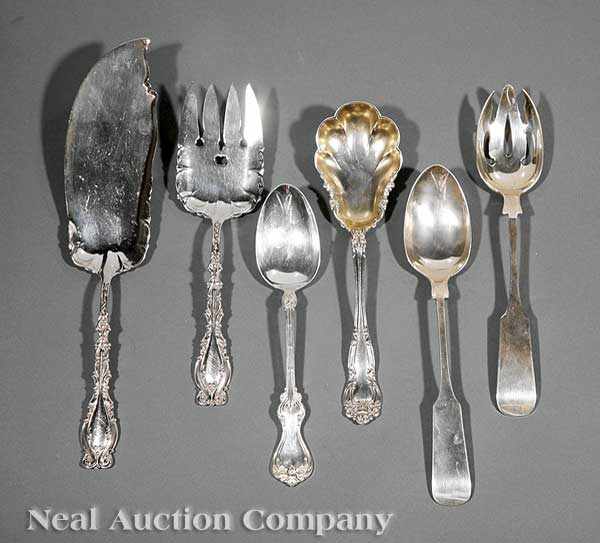 Appraisal: A Group of American Victorian Sterling Silver Serving Pieces including