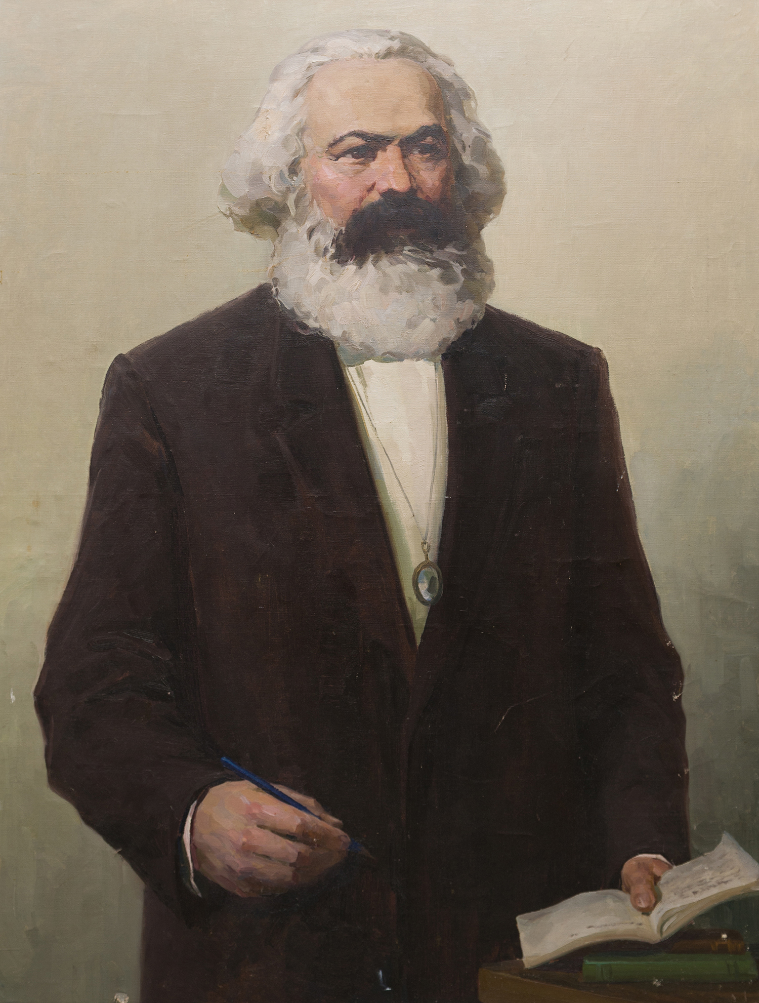 Appraisal: ARTIST UNKNOWN RUSSIAN SCHOOL Portrait of Karl Marx oil on