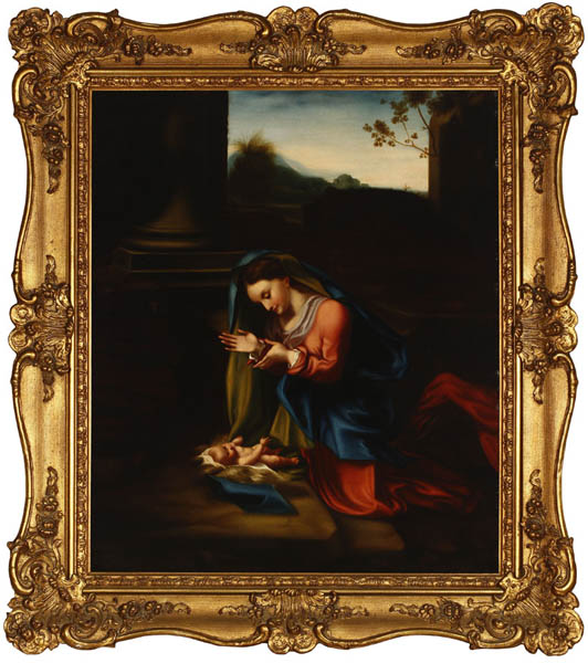 Appraisal: th c Continental School Madonna Child oil th c Continental