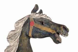 Appraisal: C W Parker Track Carousel Jumper Horse Attributed to Williams