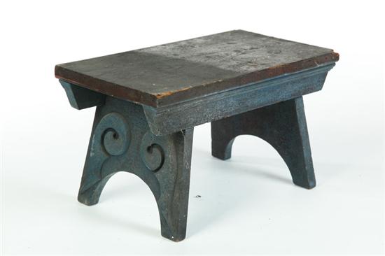 Appraisal: FOOT STOOL American nd half- th century oak Old flaking