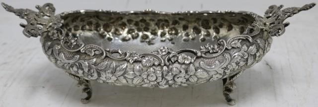 Appraisal: TH C COIN SILVER FOOTED BOWL WITH HANDLESMARKED S KIRK