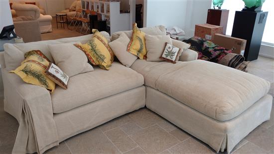 Appraisal: Sale Lot A Contemporary Two-Part Sectional Sofa with Chaise Lounge