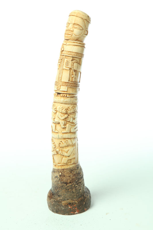 Appraisal: IVORY CARVING West Africa late th-early th century Tusk with