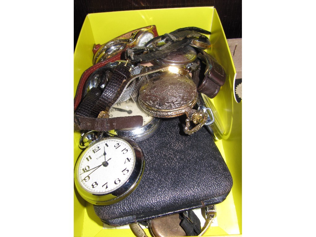 Appraisal: Lot comprising assorted watches and a travel clock