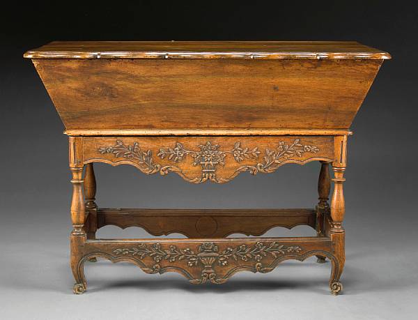 Appraisal: A Louis XV Provincial walnut dough bin second half th