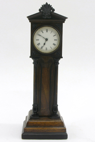 Appraisal: A MINIATURE GRANDFATHER CLOCK having spring wound time piece movement