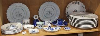 Appraisal: Porcelain group including th century Delft and French faience plates