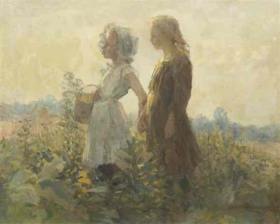 Appraisal: Adam Emery Albright American - Children in a Field oil