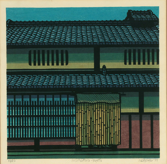 Appraisal: Clifton Karfu Japanese American - Nishigamo Kyoto Woodblock in color