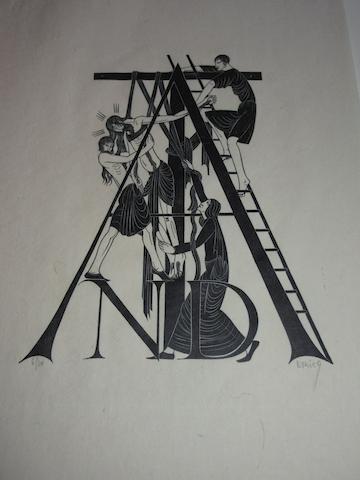 Appraisal: Eric Gill British - A collection of sixteen prints including