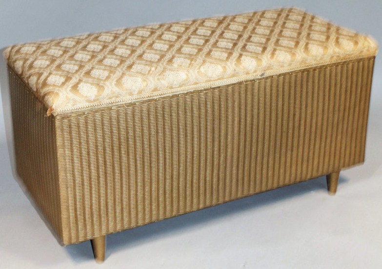 Appraisal: A mid- thC Lloyd Loom Lusty blanket box with rectangular