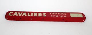 Appraisal: Vintage tin Cavaliers advertising sign Vintage tin Cavaliers cigarette advertising