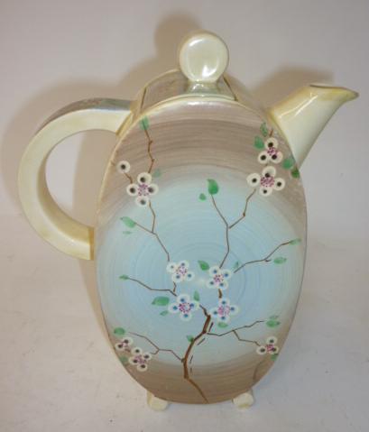 Appraisal: A CLARICE CLIFF NEWPORT POTTERY COFFEE POT AND COVER in