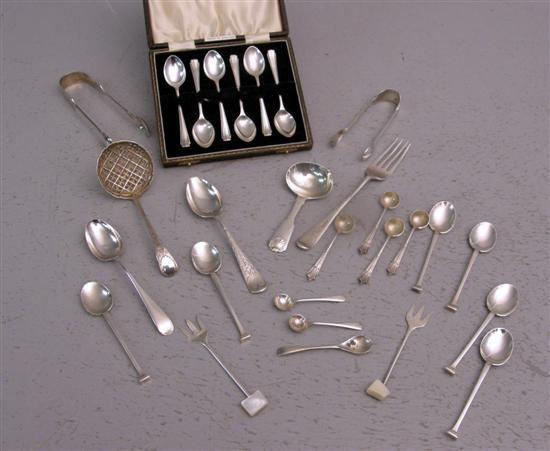 Appraisal: Selection of silver flatware to include a set of George