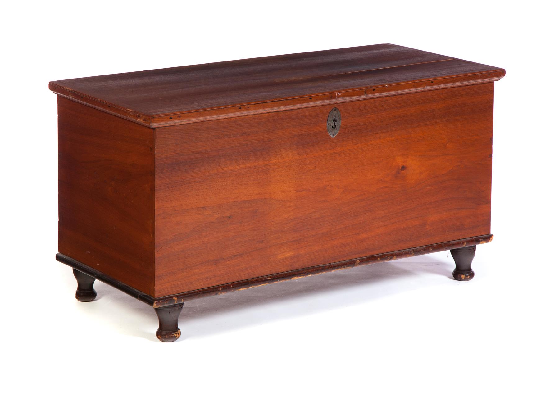 Appraisal: LATE SHERATON BLANKET CHEST American nd quarter- th century walnut