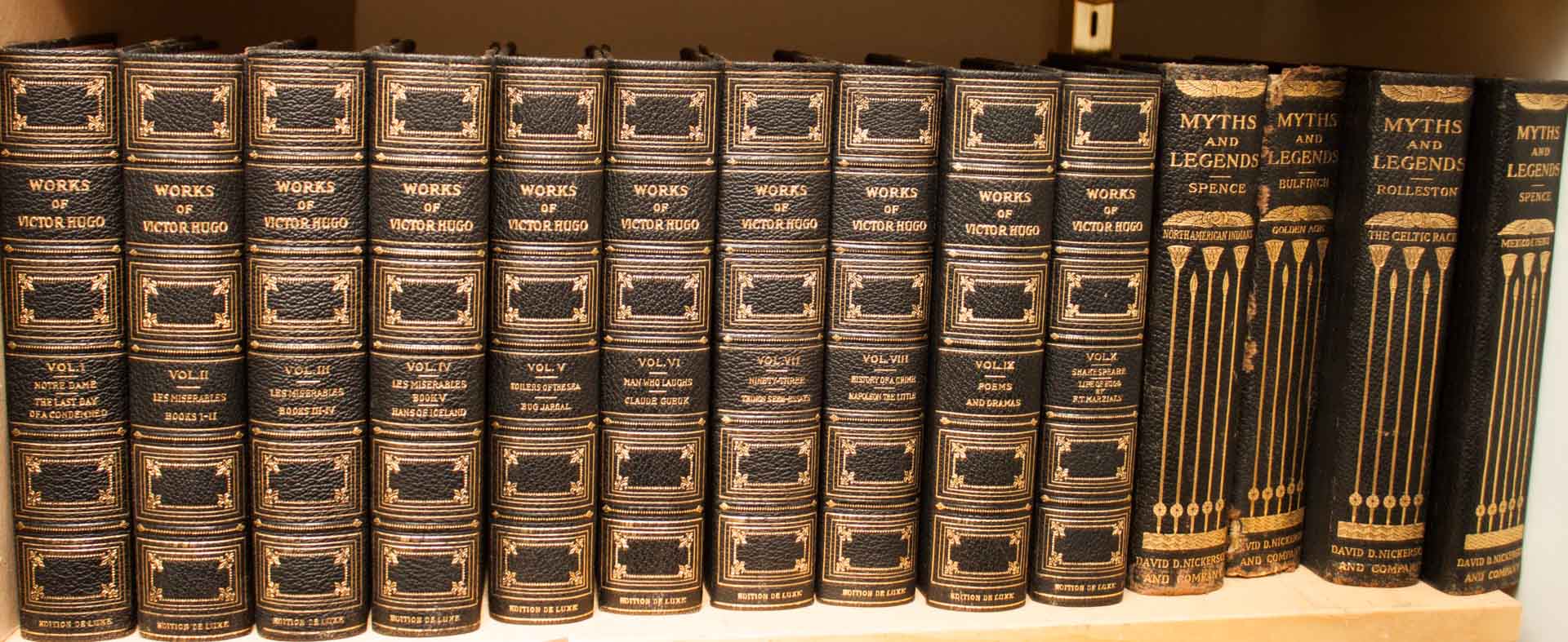 Appraisal: Bindings Two nicely bound leather sets comprising The Works of