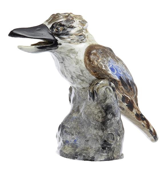 Appraisal: AN AUSTRALIAN POTTERY KOOKABURRA SIGNED V SEWARD CIRCA of naturalistic