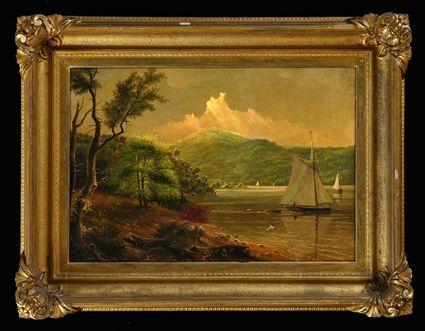 Appraisal: HENRY ARY - VIEW OF SAILBOATS ON THE UPPER HUDSON