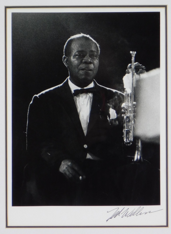 Appraisal: TED WILLIAMS LOUIS ARMSTRONG B W PHOTOGRAPH United States -