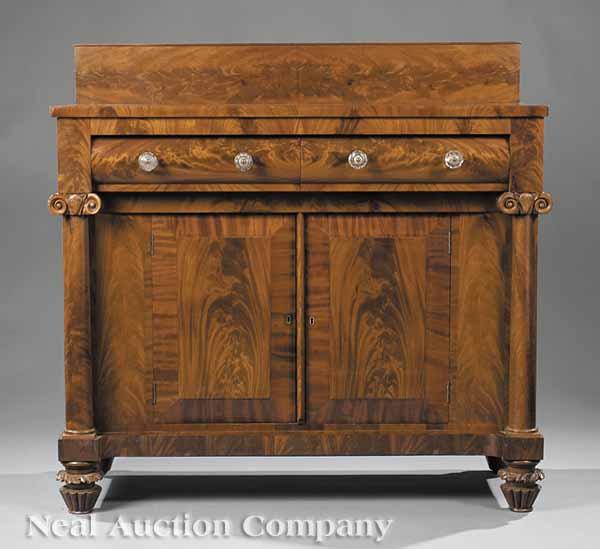 Appraisal: An American Classical Carved Mahogany Sideboard early th c with