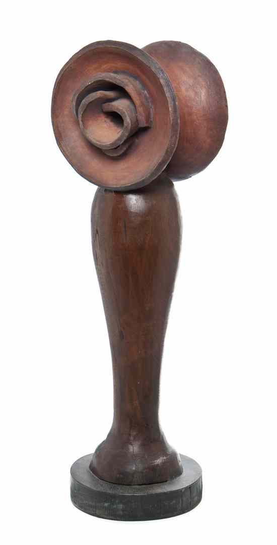 Appraisal: A Wood and Ceramic Sculpture titled Make a Joyful Noise