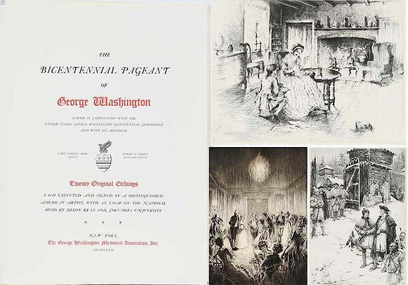 Appraisal: The Bicentennial Pageant of George Washington A portfolio of signed