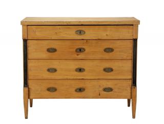 Appraisal: Swedish Biedermeier Style Birch Dresser Continental possibly Swedish th century