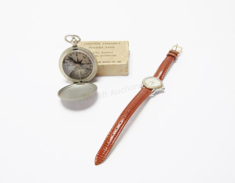 Appraisal: A WWII US Pilot Pocket Compass by Longines-Wittnauer Watch Co