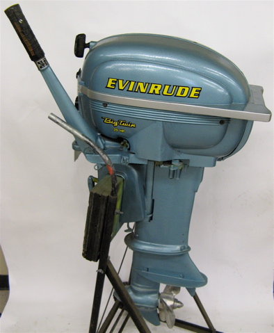 Appraisal: EVINRUDE BIG TWIN OUTBOARD MOTOR hp two cylinder two cycle