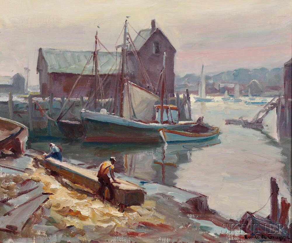 Appraisal: Emile Albert Grupp American - Motif Rockport Signed Emile A