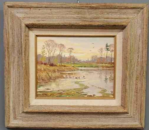 Appraisal: Morrell Wayne Beam American - oil on board painting of