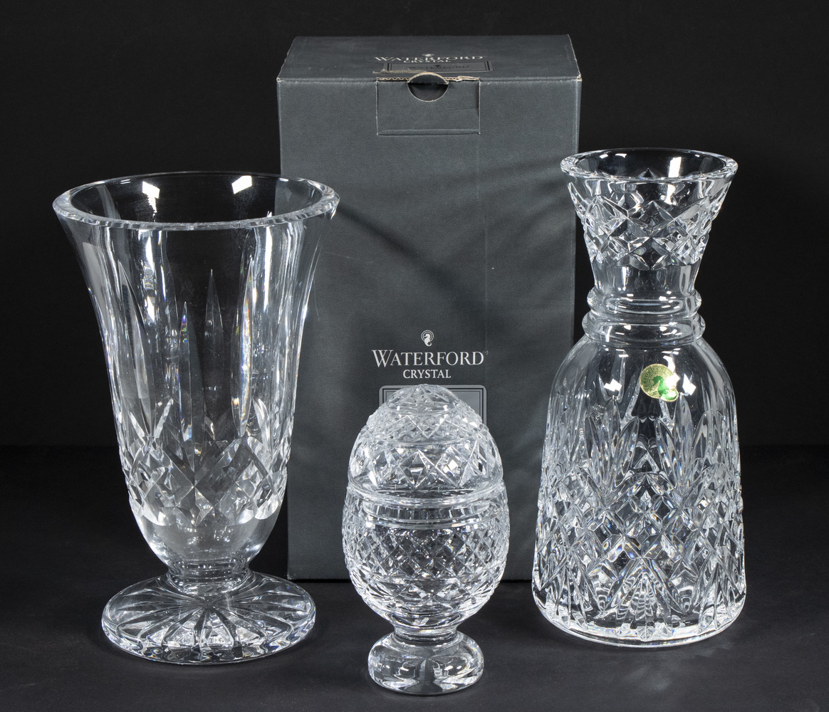 Appraisal: WATERFORD CUT CRYSTAL Group of Pieces of Irish Cut Crystal