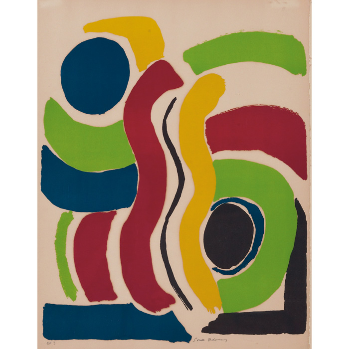 Appraisal: Sonia Terk Delaunay Russian French - Untitled c screen print