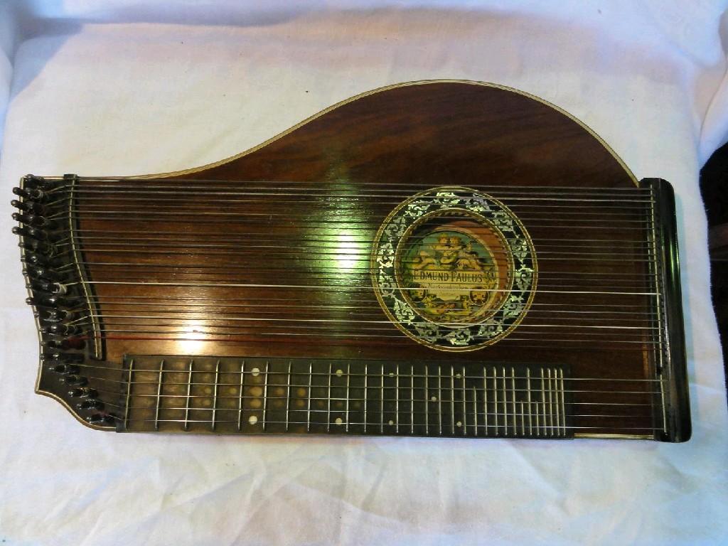 Appraisal: A zither made by Edmund Paulus in Markneukirchen Sachsen in