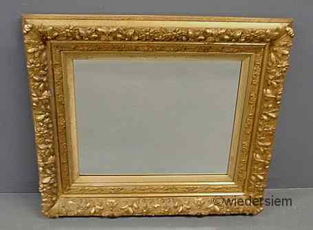 Appraisal: Mirror with an ornate gilt frame th c ''x ''