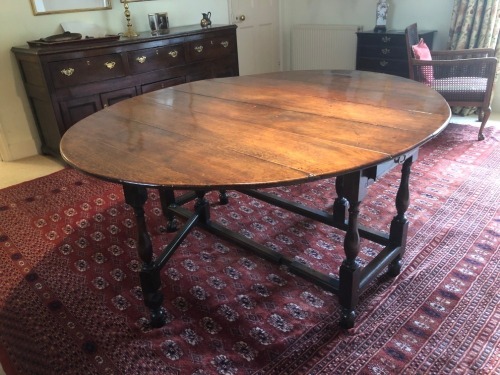 Appraisal: An early thC and later tipped gate leg table with