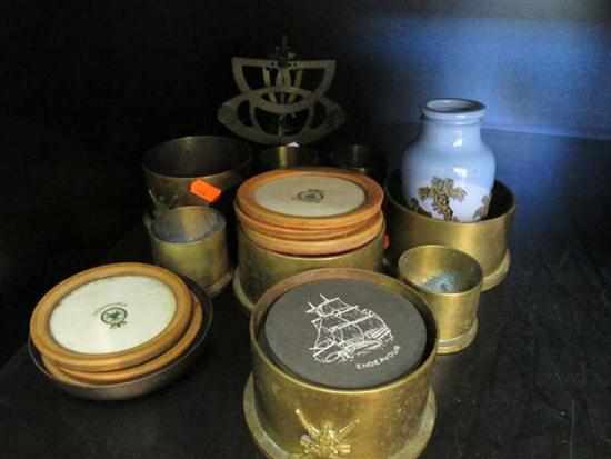 Appraisal: COLLECTION OF ARTILLERY SHELL BOWLS