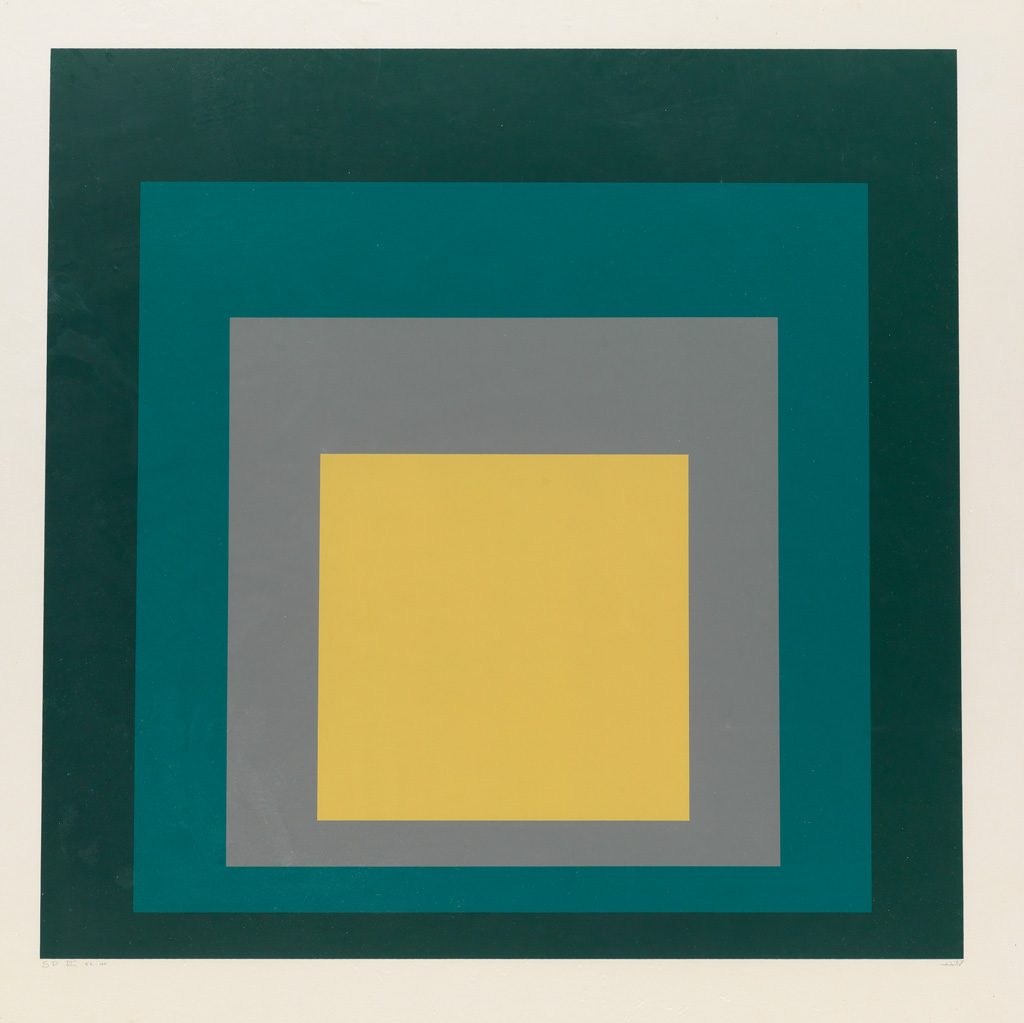 Appraisal: JOSEF ALBERS SP VI Color screenprint on Sch llers Hammer