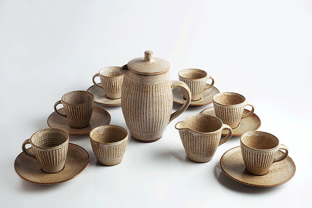 Appraisal: David Leach British - at Lowerdown PotteryCoffee set circa -