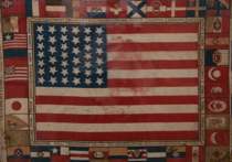 Appraisal: Centennial American Flag C A thirty-nine-star United States flag with