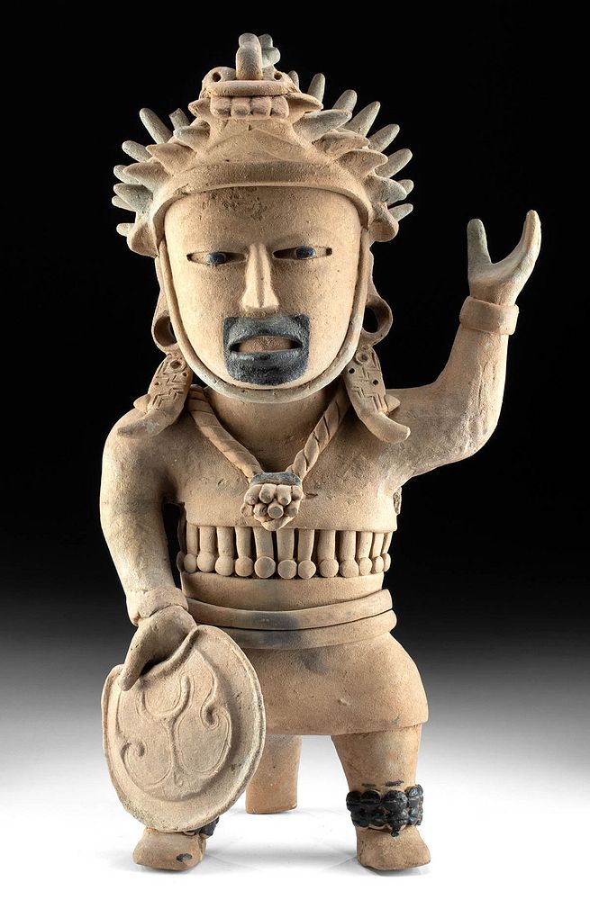 Appraisal: Fine Veracruz Pottery Standing Warrior Figure w TL Pre-Columbian Gulf