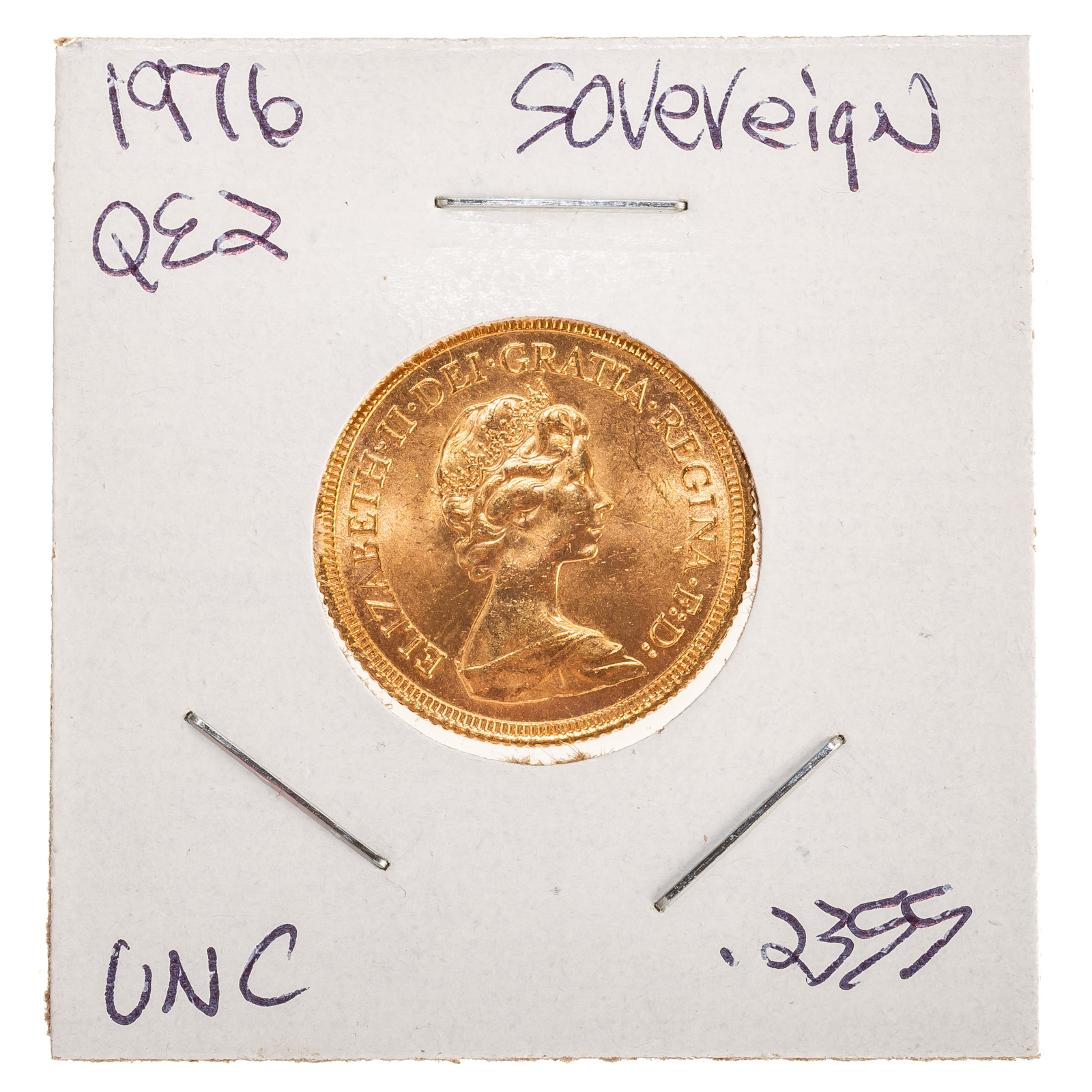 Appraisal: QUEEN ELIZABETH II GOLD SOVEREIGN BU Much nicer surfaces and