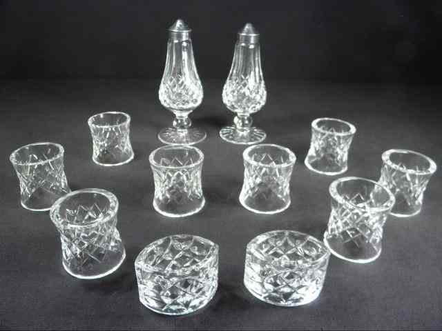 Appraisal: Group lot of assorted Waterford cut crystal napkin rings and