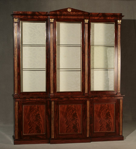 Appraisal: George III Style Parcel Gilt Mahogany Breakfront-Bookcase Early th Century