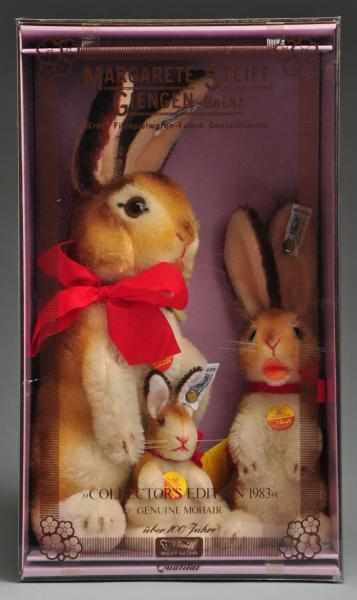 Appraisal: Steiff Rabbit Family In Box Description Circa s Condition Mint