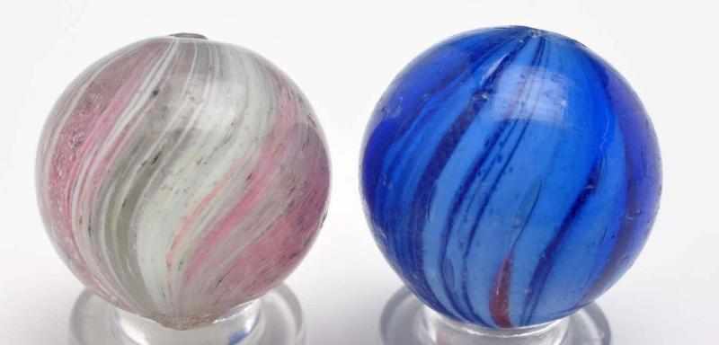 Appraisal: Lot of Handmade Marbles Description The smaller marble is an