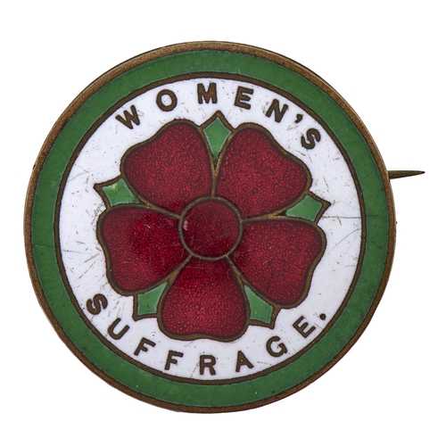 Appraisal: Women's Suffrage A gilt brass and enamel badge c mm