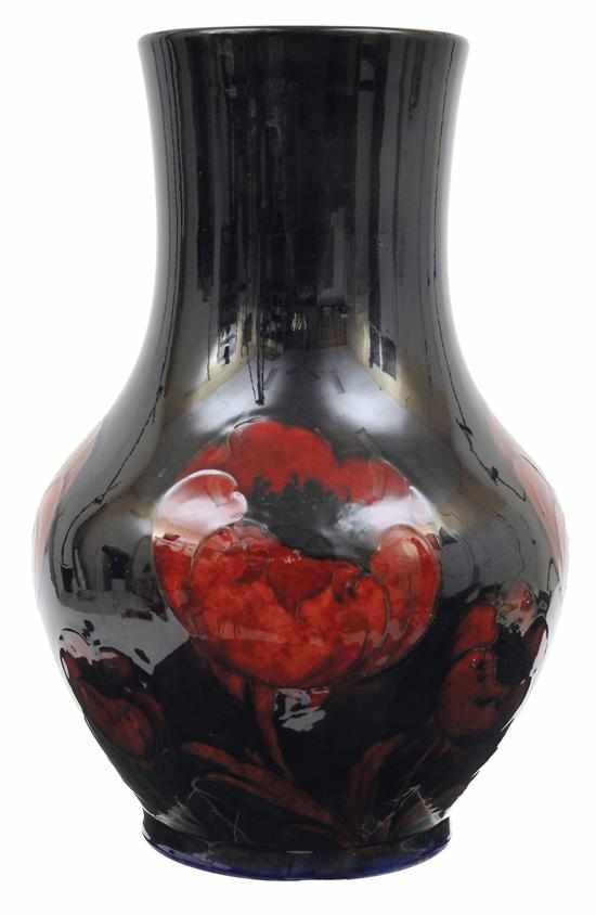 Appraisal: A LARGE MOORCROFT BIG POPPY PATTERN VASE CIRCA Baluster decorated